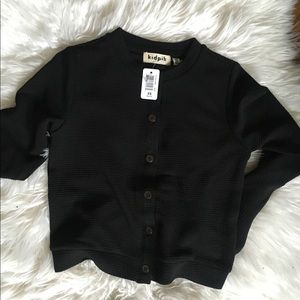 Kids Textured Black Cardi